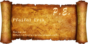 Pfeifel Erik névjegykártya